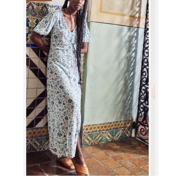 Faherty Sorrento Print Maxi Dress Dreamer Floral - Picture 6 of 12